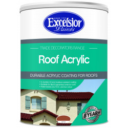 EXCELSIOR PAINT / Trade Decorators Roof Acrylic Coating Clay Tile 5ltr / TDR CT 5LTR EXCELSIOR PAINT / Trade Decorators Roof Acrylic Coating Clay Tile 5ltr / TDR CT 5LTR