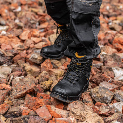 DEWALT / Hayes Leather Waterproof Mens Safety Boot, Black , Size UK6