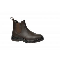 KALIBER / CHESLYN Genuine Leather Anti-Penetration Safety Boot Choc Brown, Size 3 