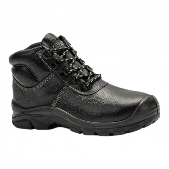 KALIBER / HAWK Full Grain Leather Safety Boot Black, Size 13
