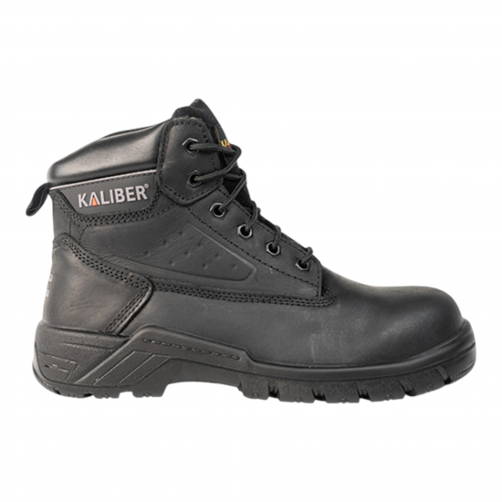 KALIBER / MALLET Full Grain Leather Safety Boot Black, Size 8
