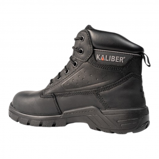 KALIBER / MALLET Full Grain Leather Safety Boot Black, Size 8