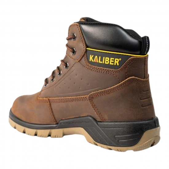 KALIBER / MALLET Full Grain Leather Safety Boot Brown, Size 11