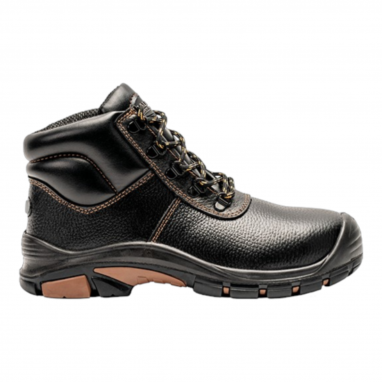 KALIBER / VOLCANO Full Grain Leather Safety Boot Black. Size 8
