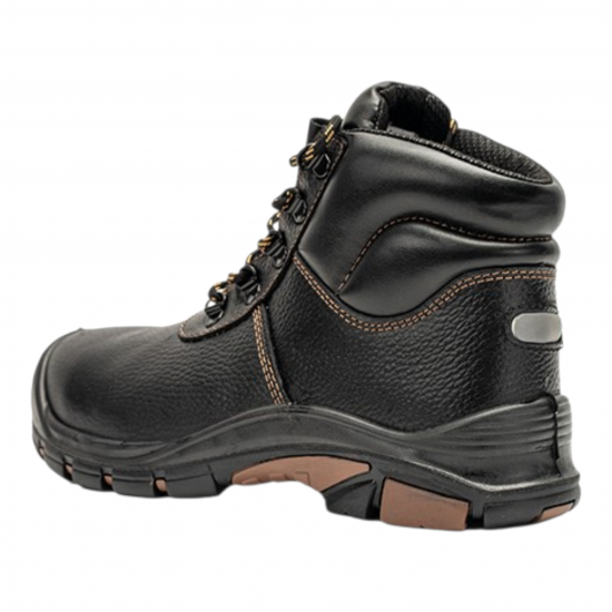 KALIBER / VOLCANO Full Grain Leather Safety Boot Black. Size 8