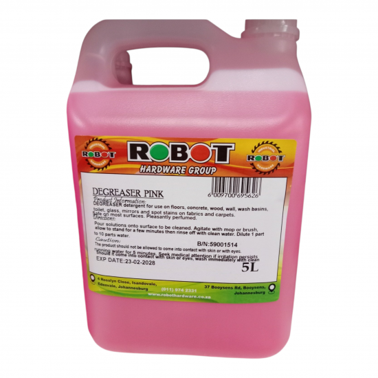 RIS-CLEANING / Degreaser, Industrial, Heavy-Duty Pink 5ltr