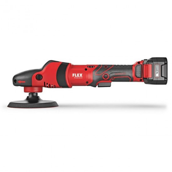 FLEX / Rotary Polisher Set, Cordless 18V, Brushless, 150mm,  c/w 2x5.0Ah Batteries, Intelligent Charger in a L-BOXX / PE 150 18.0-EC SET