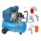 TRADEair / 24L 1.1kW Lubricated Compressor Direct Drive 1.5HP with 5 Piece Air Tool Kit / MCFRC108 TRADEair / 24L 1.1kW Lubricated Compressor Direct Drive 1.5HP with 5 Piece Air Tool Kit / MCFRC108