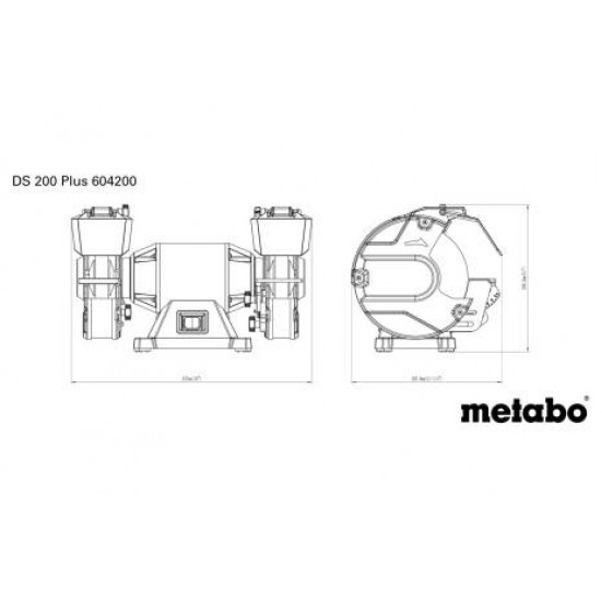 METABO / Bench Grinder 600W 200mm / DS 200 PLUS (604200000)