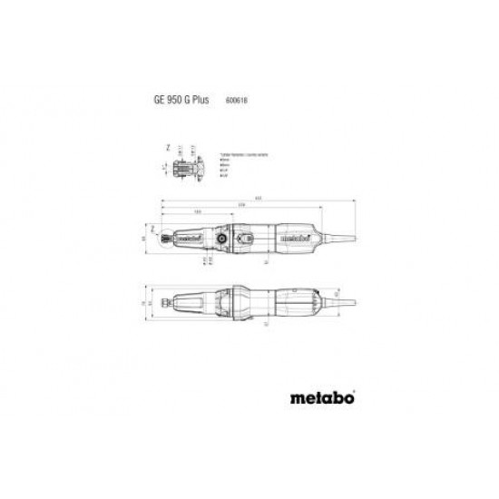 METABO / Die Grinder Long Neck 950W 6mm / GE 950 G PLUS (600618000)