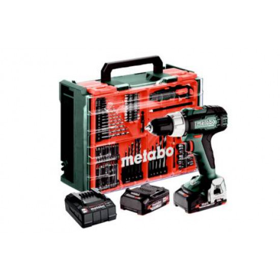 METABO / Cordless Hammer Drill Set 18v, includes Batteries & Charger, 78 Piece Mobile Workshop / SB 18 L MOBILE WORKSHOP (614053710)