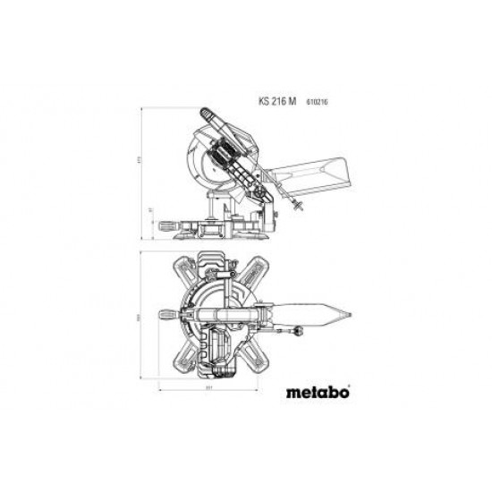 METABO / Laser Crosscut Mitre Saw 1100W, with LED Light / KS 216 M (610216000)