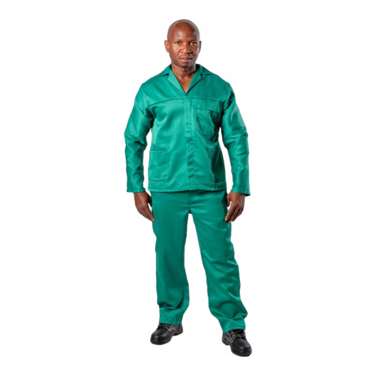 SAFETY-PPE / Polycotton Econo Conti 2-Piece Suit, Emerald Green, Size 32 / 4301032EG