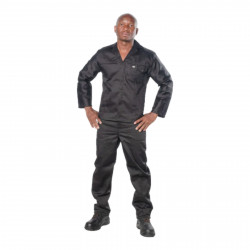 SAFETY-PPE / Standard 80/20 Conti 2-Piece Suit, Black, Size 30 / 4101030BL SAFETY-PPE / Standard 80/20 Conti 2-Piece Suit, Black, Size 30 / 4101030BL