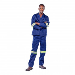 SAFETY-PPE / Standard 80/20 Conti 2-Piece Suit with Reflective Tape, Navy Blue, Size 36 / 41010REF36NB SAFETY-PPE / Standard 80/20 Conti 2-Piece Suit with Reflective Tape, Navy Blue, Size 36 / 41010REF36NB