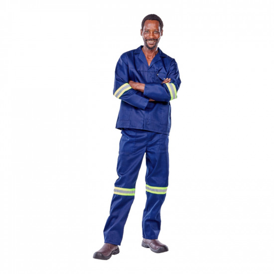 SAFETY-PPE / Standard 80/20 Conti 2-Piece Suit with Reflective Tape, Navy Blue, Size 40 / 41010REF40NB
