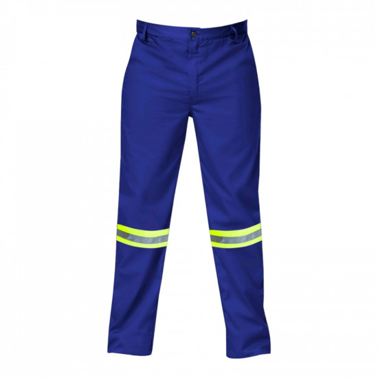 SAFETY-PPE / Premium J54 100% Cotton Conti Suit, Royal Blue, Trousers, Reflective Tape, Size 46 / 20015RBRT46