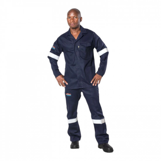 SAFETY-CLOTHING / Continental D59 SABS Navy Blue Trousers, Size 28, Flame Retardant & Acid Resistant / 90060NV28