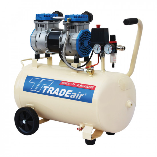 TRADEair / 50L Silent Oil Free Multi Cylinder Compressor, 1.8Kw, Direct Drive 2.5HP / MCFRC252