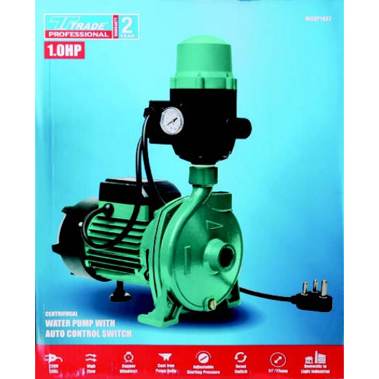 TRADE PROFESSIONAL / 0.75KW/1.0HP Centrifugal Water Pump with Auto Control Switch / MCOP1432