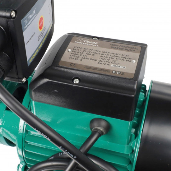 TRADE PROFESSIONAL / 0.75kW/1.0HP Peripheral Water Pump with Auto Control Switch / MCOP1433