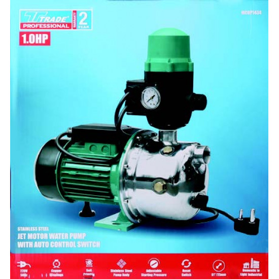 TRADE PROFESSIONAL / 0.75KW/1.0HP Jet Water Pump with Auto Control Switch / MCOP1434