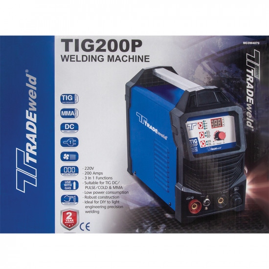 TRADEweld / Tig & MMA 200P HF DC-220V Welding Machine Kit / MCOW4079