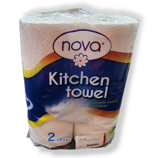 RIS-CLEANING / Nova Kitchen Roller Towel 2Ply 2 Pack 