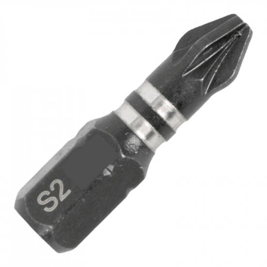 TORK CRAFT Impact Pozi.1 X 25mm Ins.bit 2/card Pz1