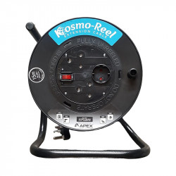 EXTENSION REEL PLAST 2X10A 15MTX1.0MM