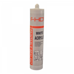 FHD / High-Performance Water Based Acrylic Paintable Sealant White 260ml / FHD-AS260
