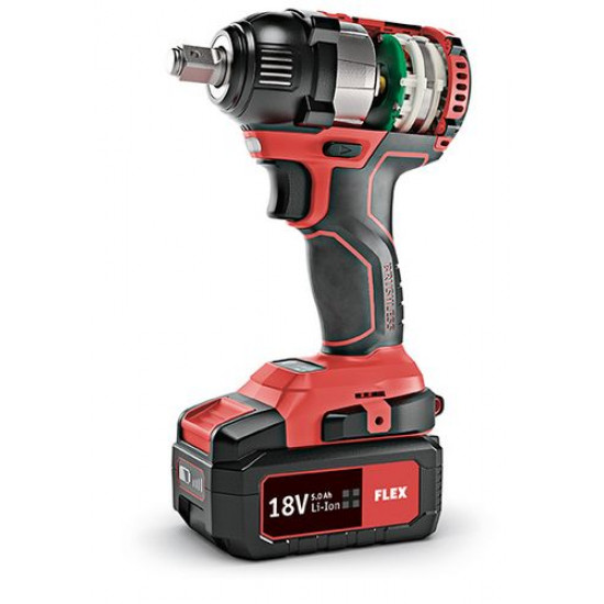 FLEX / Brushless 1/2 Impact Wrench Drill Driver 18.0V, Cordless, with 3 Torque Settings / IW 1/2 18.0-EC C