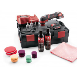 FLEX / Smart Cordless Polisher 10, 8V, Brushless, Rotary & Random Orbital Free-Running, 0.63mm, 2x 2.5Ah Battery, I-Charger & Accessories, in Carry Case /  PXE 80 10.8-EC/2.5 P-SET FLEX / Smart Cordless Polisher 10, 8V, Brushless, Rotary & Random Orbital Free-Running, 0.63mm, 2x 2.5Ah Battery, I-Charger & Accessories, in Carry Case /  PXE 80 10.8-EC/2.5 P-SET
