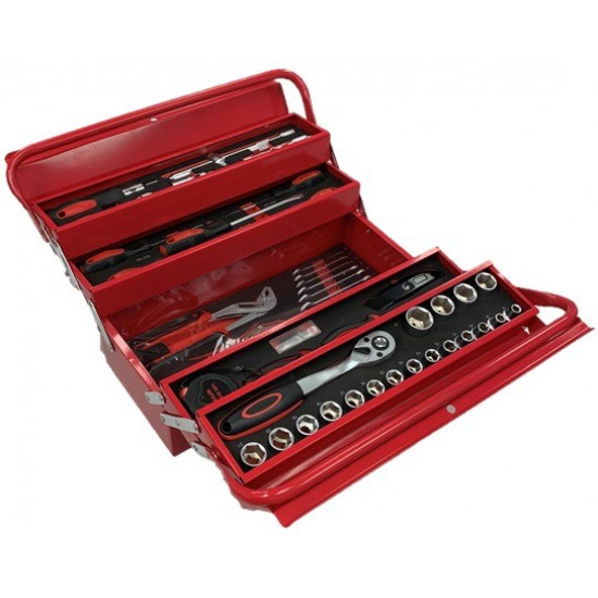 TONI / 88 Piece Tool Box, 5 Drawer Canter Lever Tool Kit, 2 Handles / SK88 