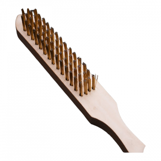 4 row Steel Brush with wood handle