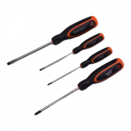 4Pc Screwdriver Set Soft Handle