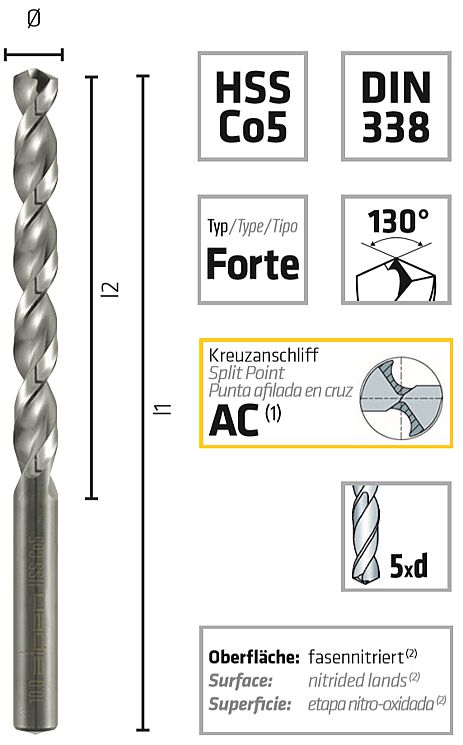 Alpen HSS PZ-Cobalt series specifications